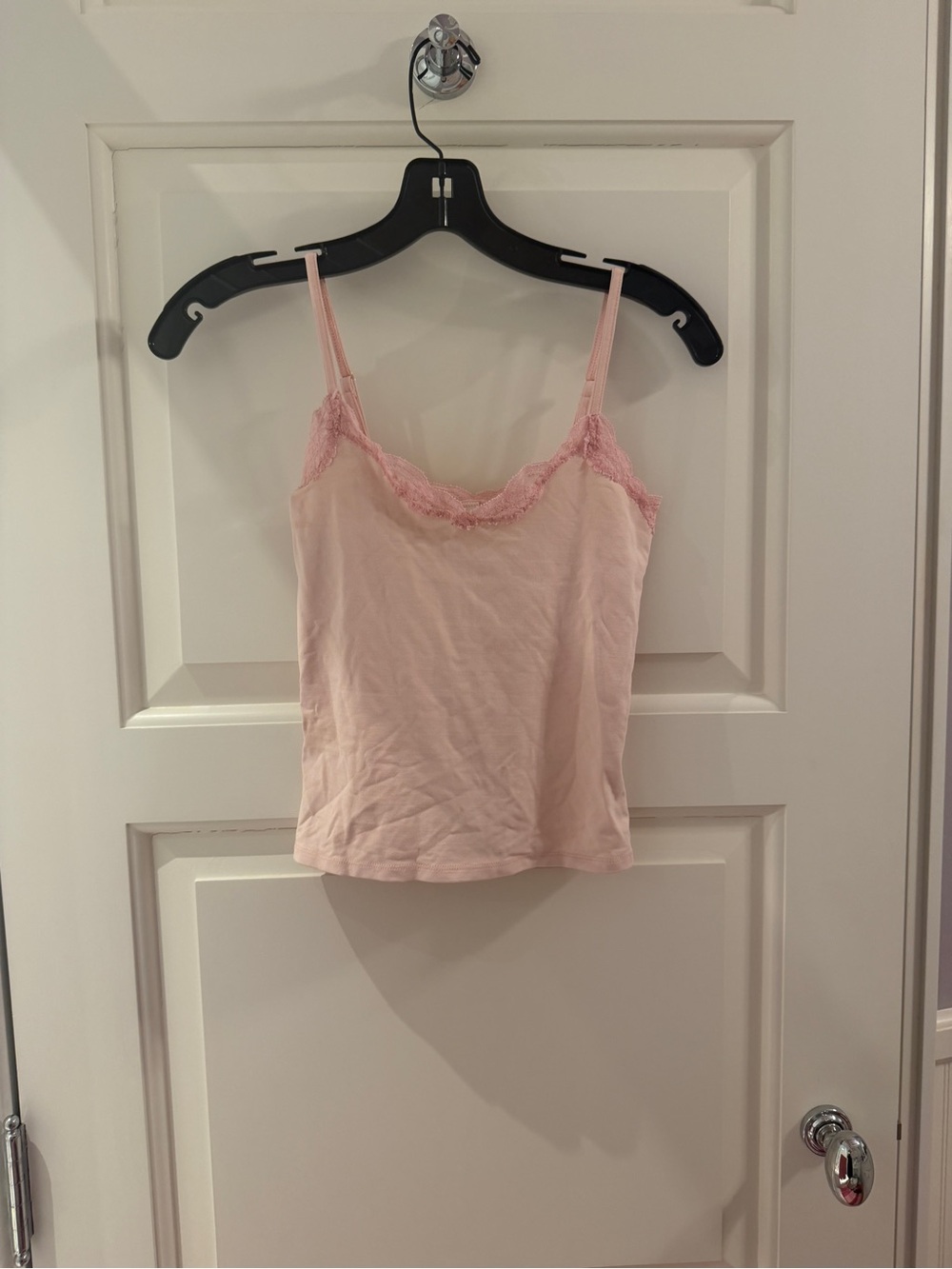 Only Hearts Pink Lace-Trim Cami Top
